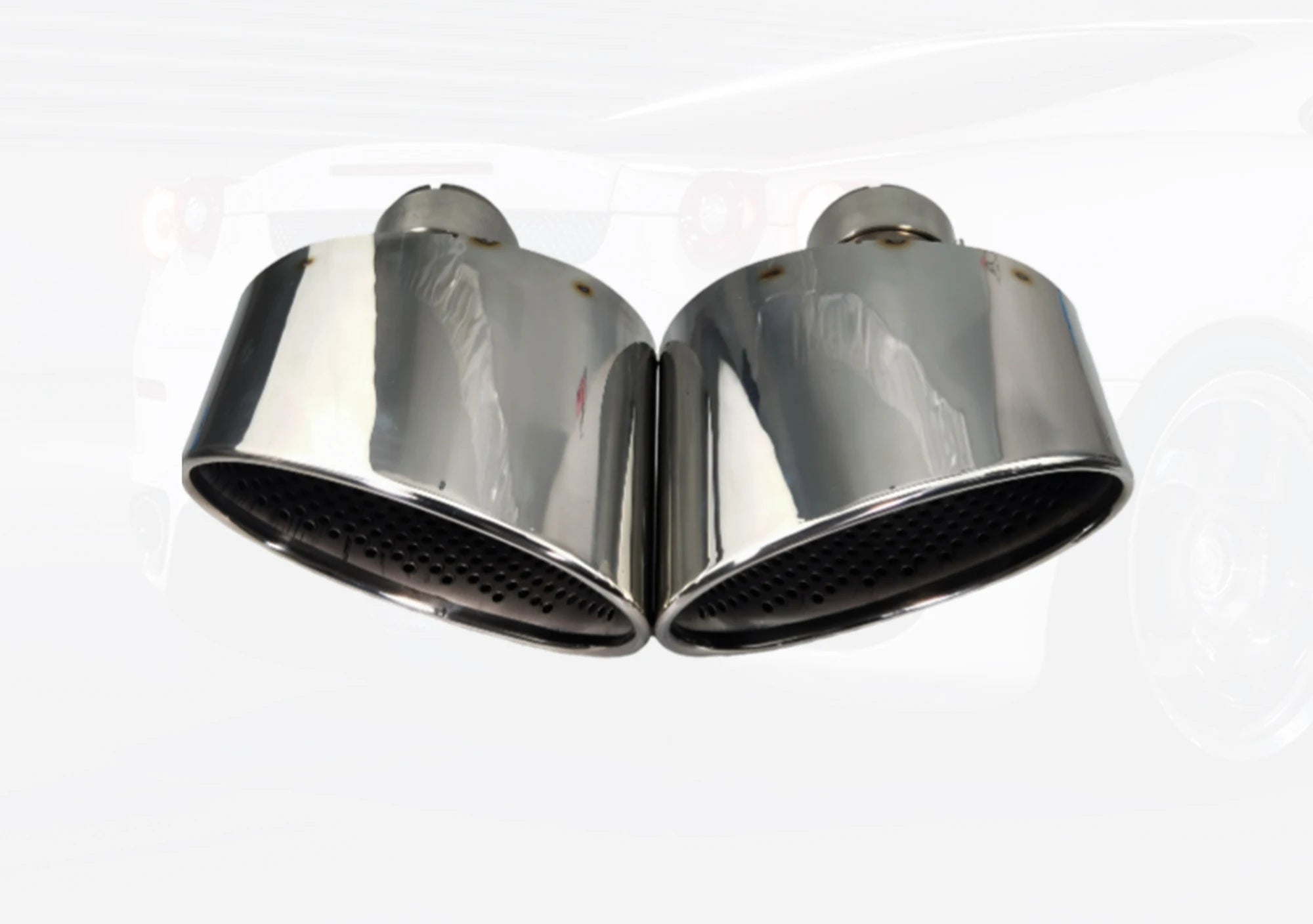 Cola de escape ovalada metal