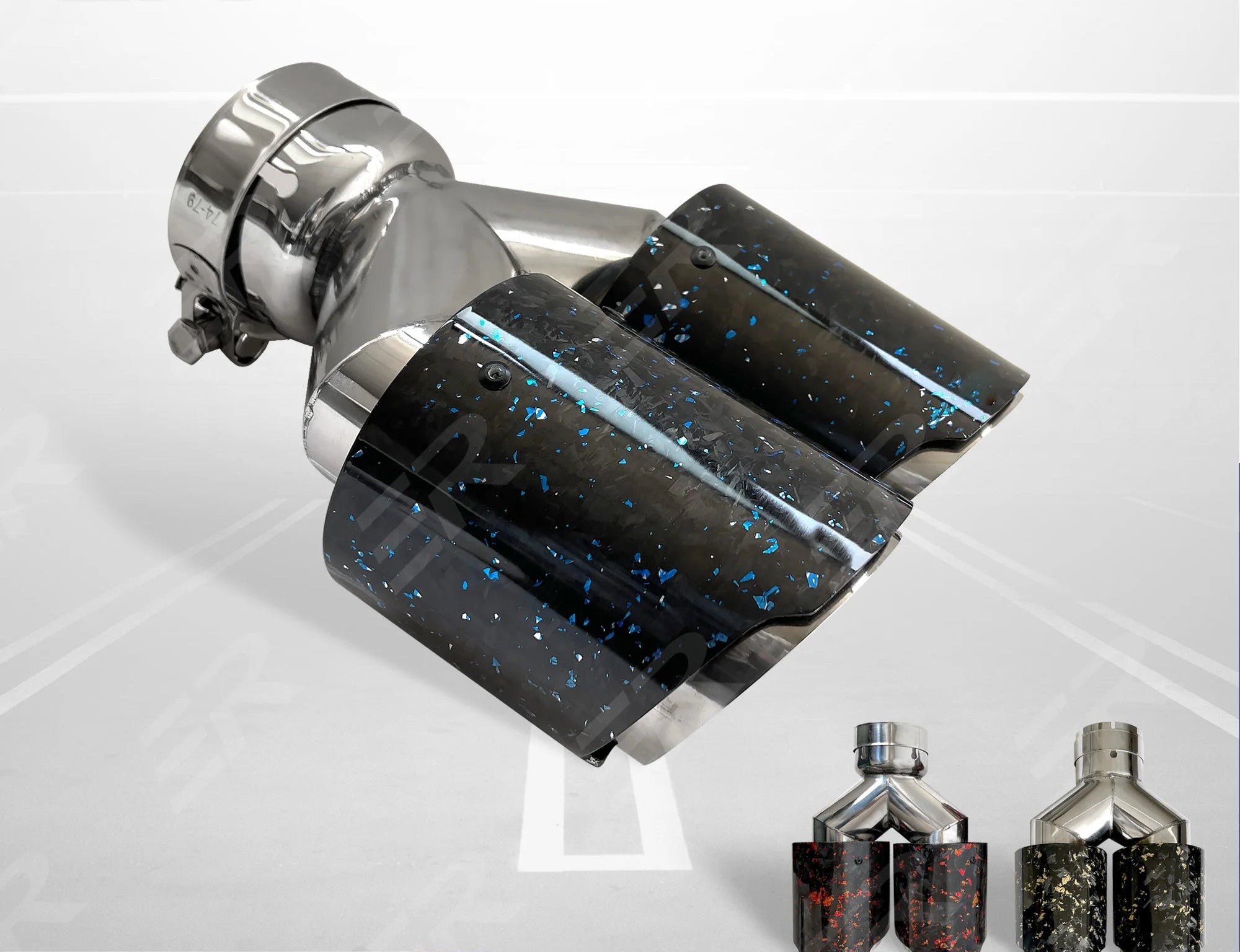 Cola doble carbono forjado colores