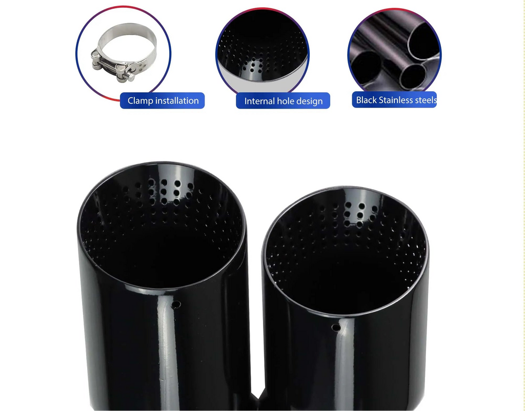 Cola doble metal negro