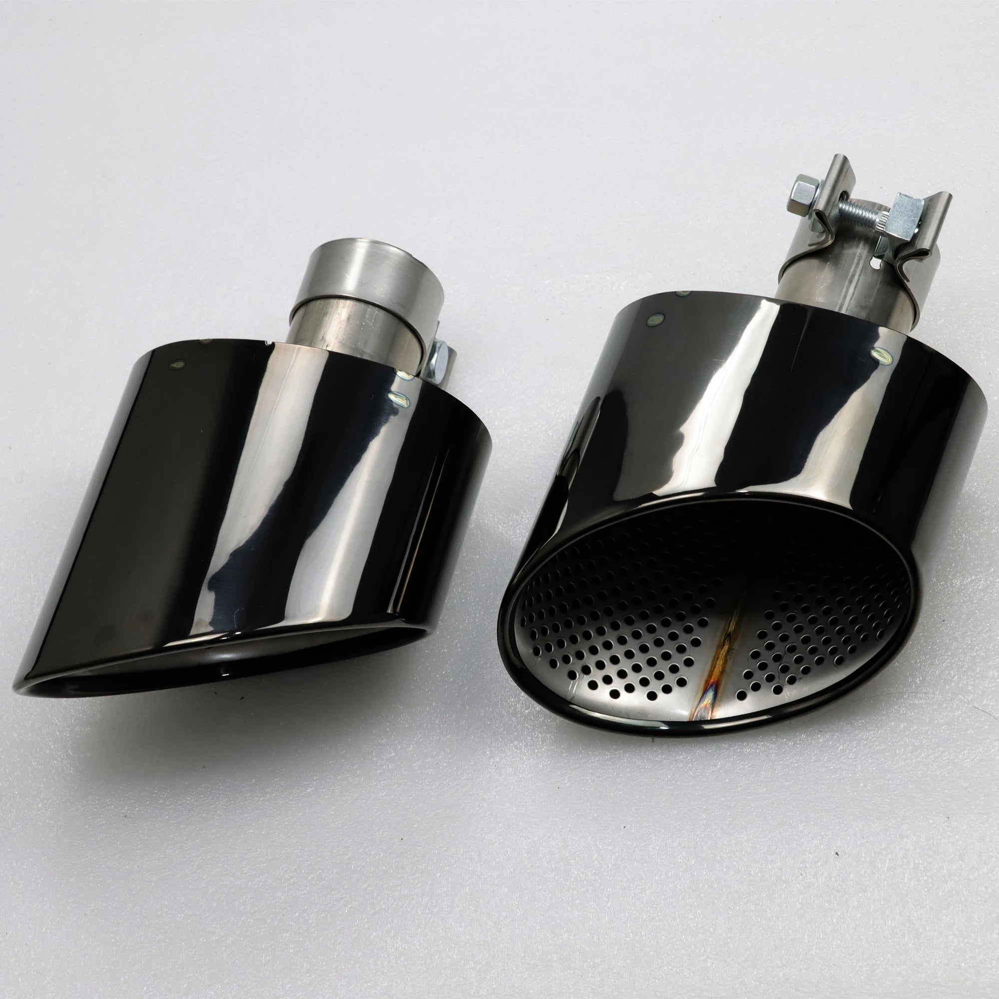 Cola de escape ovalada metal