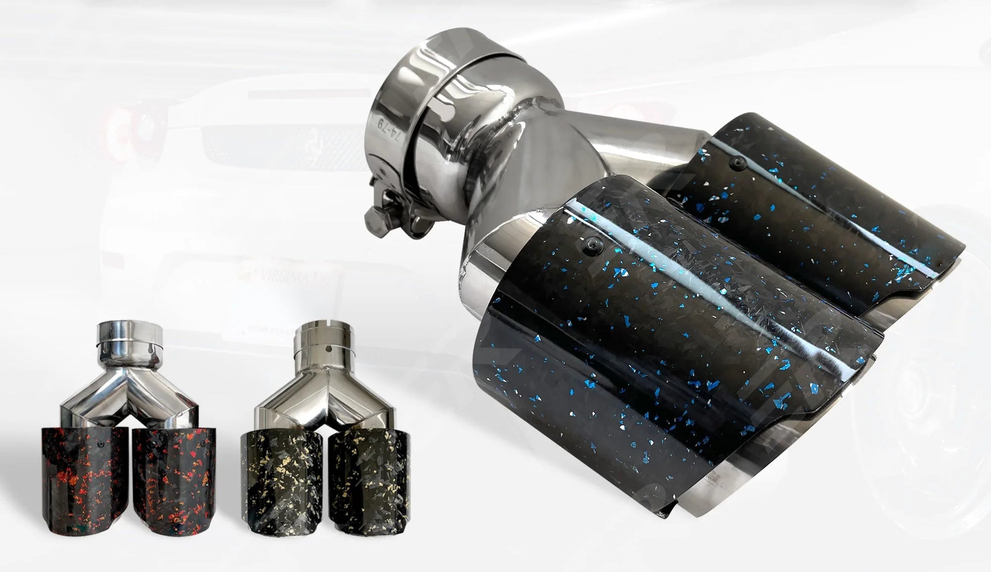 Cola doble carbono forjado colores