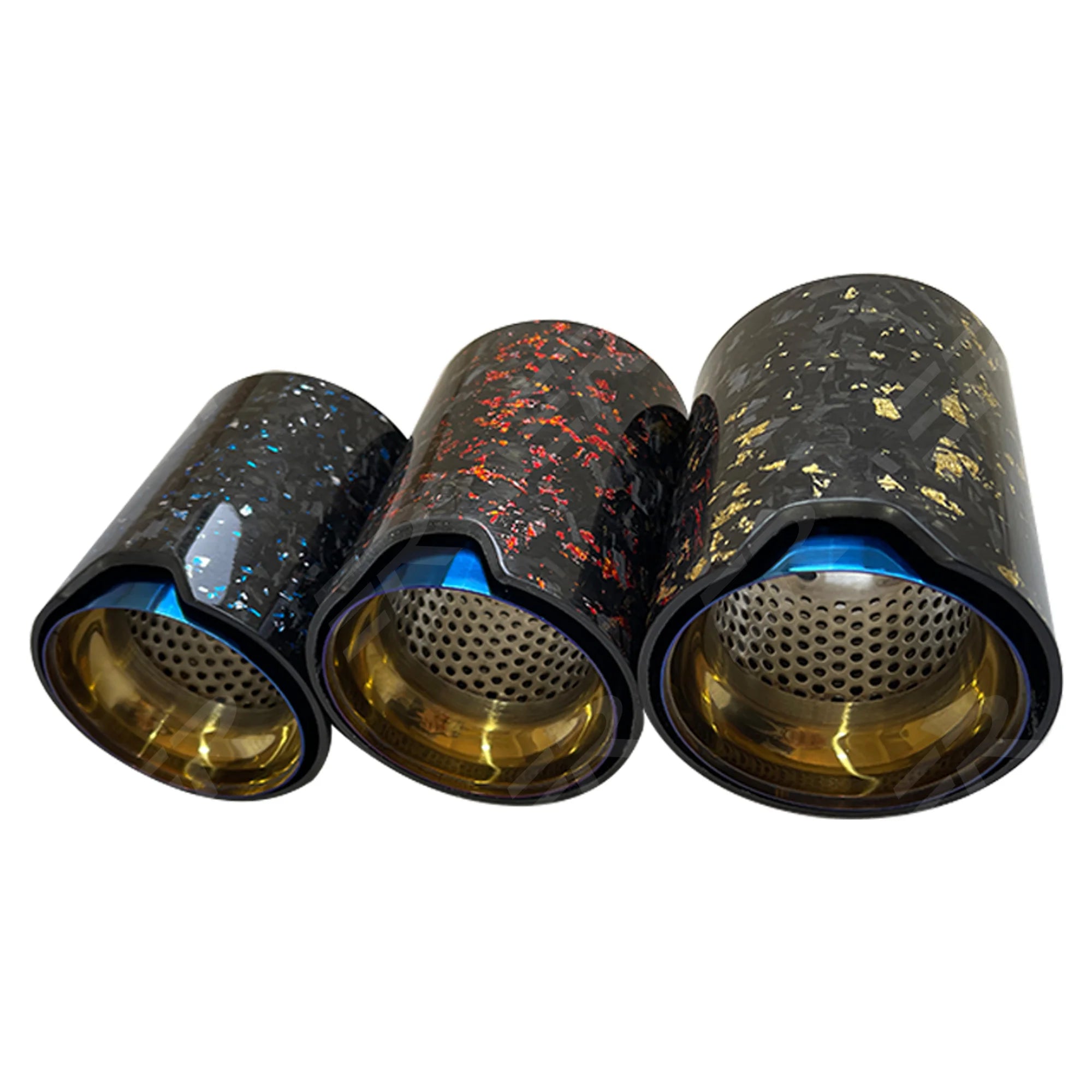 Cola de escape carbono forjado metal titanio