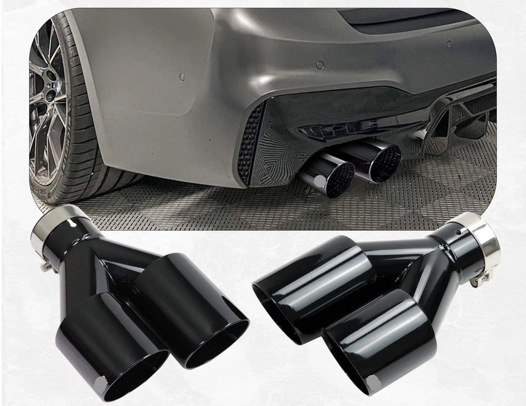 Cola doble metal negro